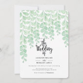 wijnstok | Waterverf bruiloft uitnodigen Kaart (Voorkant)