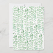 wijnstok | Waterverf Doop Uitnodigen Kaart (Achterkant)