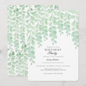 wijnstok | Waterverf verjaardagsfeestje uitnodigen Kaart (Voorkant / Achterkant)