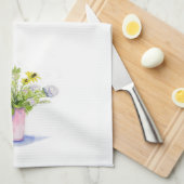 wijnstokbloemen en vlinderbloemigen theedoek (Quarter Fold)