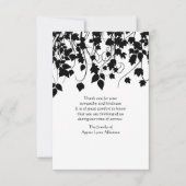 Wijnstokje Bereavement Hartelijk dank Bedankkaart (Voorkant)