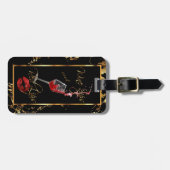 Wijnstokjes 🍷 en 👄 bagagelabel (Voorkant horizontaal)