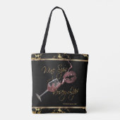 Wijnstokjes en rosey - marmer tote bag (Achterkant)