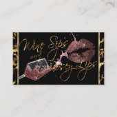 Wijnstokjes en rosey - Roos - mosterd - marmer Visitekaartje (Voorkant)