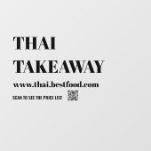 Wijnstokjes voor voedsel-Takeaway Raamsticker (Vel)