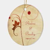 Wijnstokken & bessen bruiloft of Jubileum Ornament (Links)