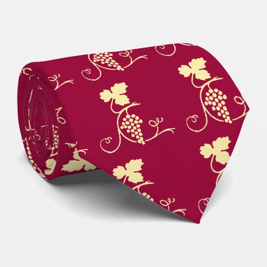 Wijnstokken en druiven stropdas (Opgerold)