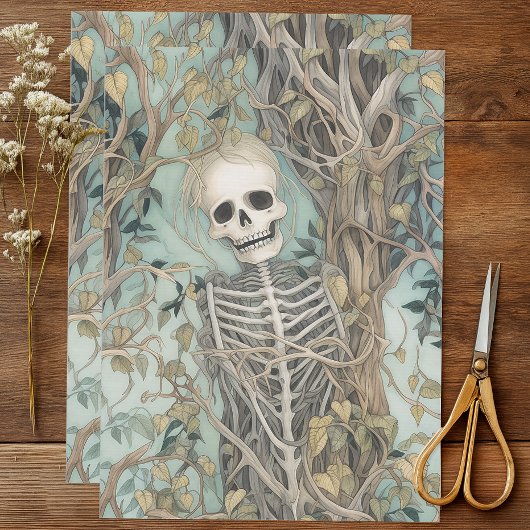  wijnstokken en skelet tissuepapier