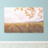 Wijnstokken in de herfst canvas afdruk (Insitu (Houten vloer))