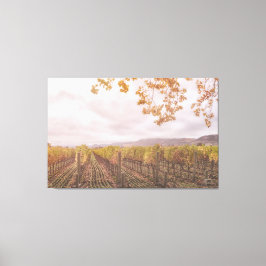 Wijnstokken in de herfst canvas afdruk