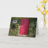 Wijnstokken met rode Deur Kaart (Gele Bloem)