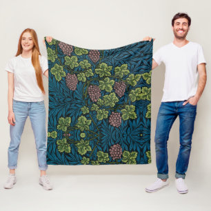 Wijnstokken met trossen roze druiven fleece deken