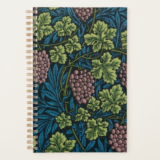 Wijnstokken met trossen roze druiven planner (Voorkant)
