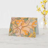 Wijnstokken op goud kaart (Gele Bloem)