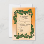 Wijnstokken op Oranje Herfst RSVP met hoofdgerecht (Voorkant)