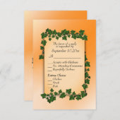 Wijnstokken op Oranje Herfst RSVP w Entree (Voorkant / Achterkant)