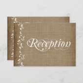 wijnstokken Rustic Wedding Reception Kaarten (Voorkant / Achterkant)