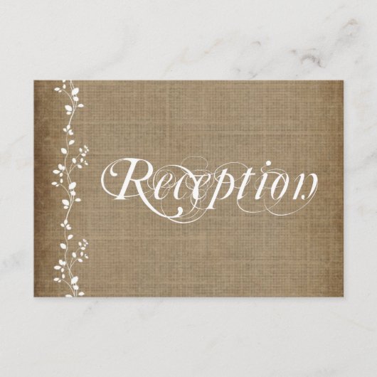  wijnstokken Rustic Wedding Reception Kaarten (Voorkant)