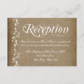  wijnstokken Rustic Wedding Reception Kaarten (Achterkant)