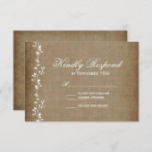  wijnstokken Rustic Wedding RSVP-kaarten RSVP Kaartje (Voorkant / Achterkant)