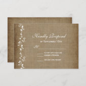 wijnstokken Rustic Wedding RSVP-kaarten RSVP Kaartje (Voorkant / Achterkant)