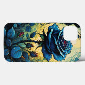 Wijnstokken van blauw Roos 1 Case-Mate iPhone Case (Achterkant (horizontaal))