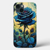 Wijnstokken van blauw Roos 1 Case-Mate iPhone Case (Achterkant)