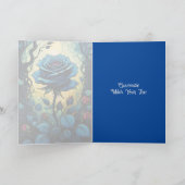 Wijnstokken van blauw Roos 1 Kaart (Binnen)