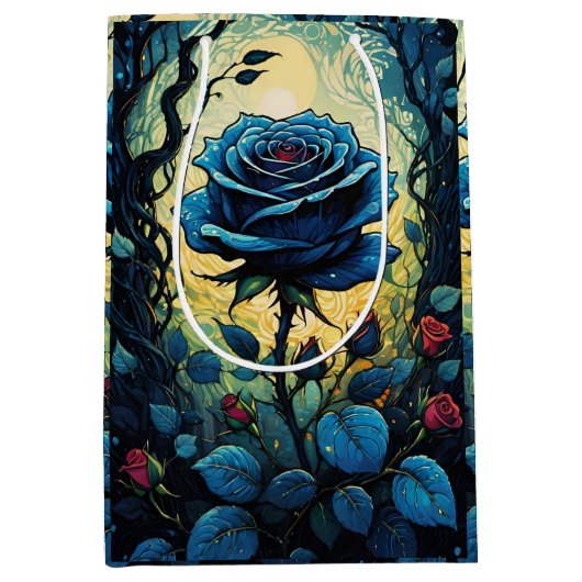 Wijnstokken van blauw Roos 1 Medium Cadeauzakje (Voorkant)