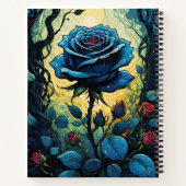 Wijnstokken van blauw Roos 1 Notitieboek (Achterkant)
