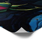 Wijnstokken van blauw Roos 1 Poster (Hoek)