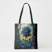 Wijnstokken van blauw Roos 1 Tote Bag (Voorkant)