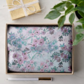 Wijnstokken van Blauwgroen en roze delicate bloeme Tissuepapier (Geschenk)