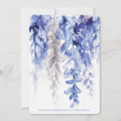 Wijnstokken winter bruiloft avond receptie blauw g kaart (Achterkant)