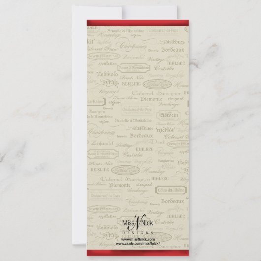 Wijnstokrassen- en groothandelsfeestdag kaart (Achterkant)