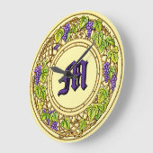 Wijnstokroosterkrans Monogram Afdruk Grote Klok (Hoek)