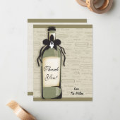 Wijnstokvariëteiten en groothandelsflessenkaart notitiekaartje (Voorkant / Achterkant in situ)