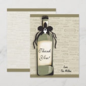 Wijnstokvariëteiten en groothandelsflessenkaart notitiekaartje (Voorkant / Achterkant)