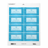 Wijnstokwijn gepersonaliseerd etiket fleur de lis  (Full Sheet)