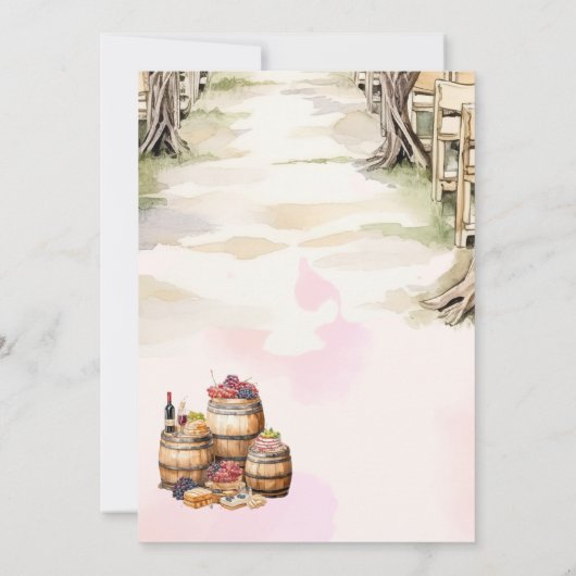 Wijnstuwage in rustieke stijl geïnspireerd door wi save the date (Achterkant)