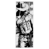 Wijntas voor heren Cowboy Body Builder Art Wijn Cadeautas (Voorkant)