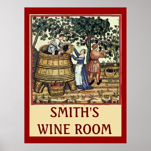  Wijnteken, tekst bewerken Poster (Voorkant)