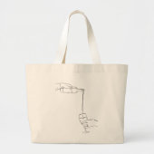 Wijntekening Grote Tote Bag (Voorkant)