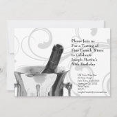 Wijntest 50e verjaardag Franse legant Kaart (Achterkant)