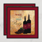 Wijntest en binnenpartij kaart (Voorkant / Achterkant)