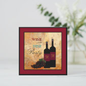 Wijntest en binnenpartij kaart (Staand voorkant)