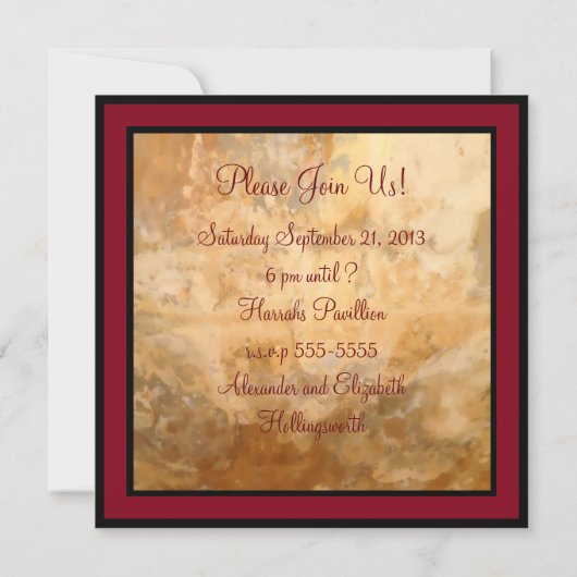 Wijntest en binnenpartij kaart (Achterkant)