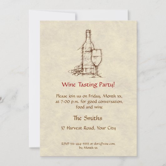 Wijntest Kaart (Voorkant)