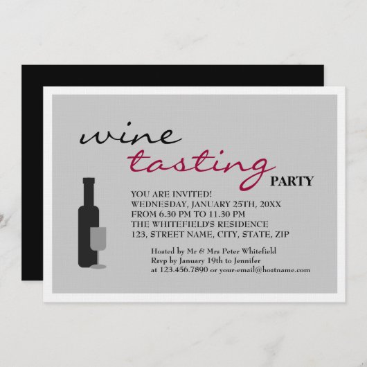 Wijntest Kaart (Voorkant / Achterkant)