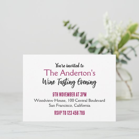 Wijntest Kaart (Staand voorkant)